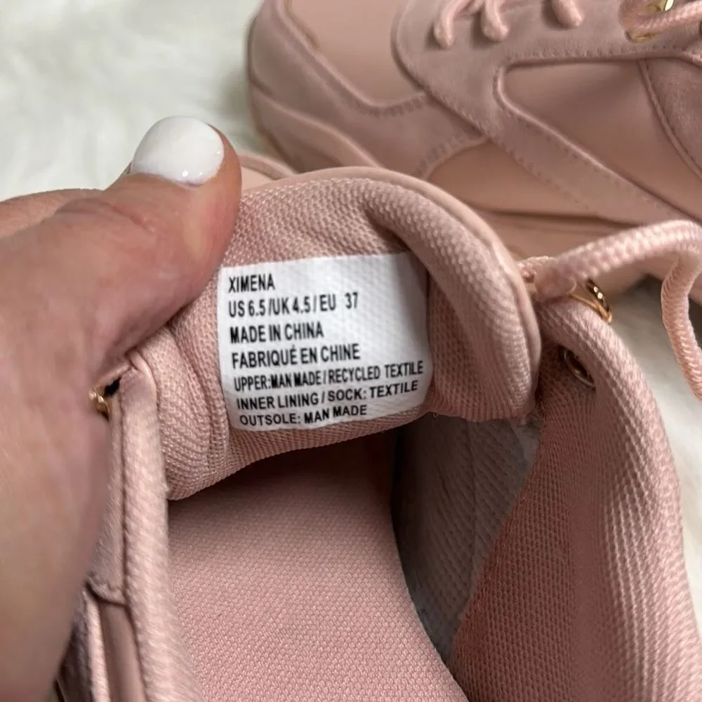 Just Fab Women’s Blush Sneaker Size 6.5 NEW